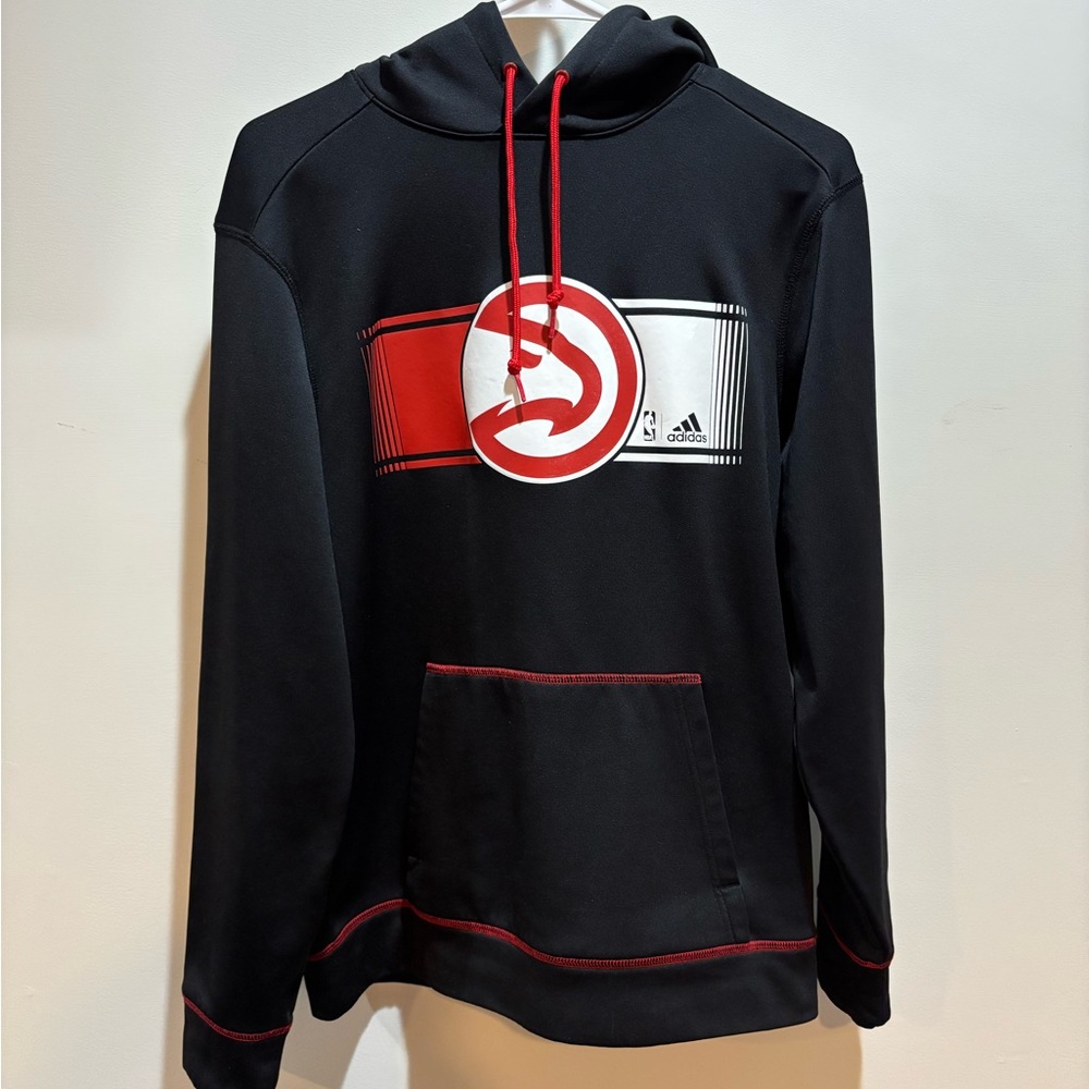 Adidas Climawarm Black and Red Men's Atlanta Hawks Hoodie. Mint condition